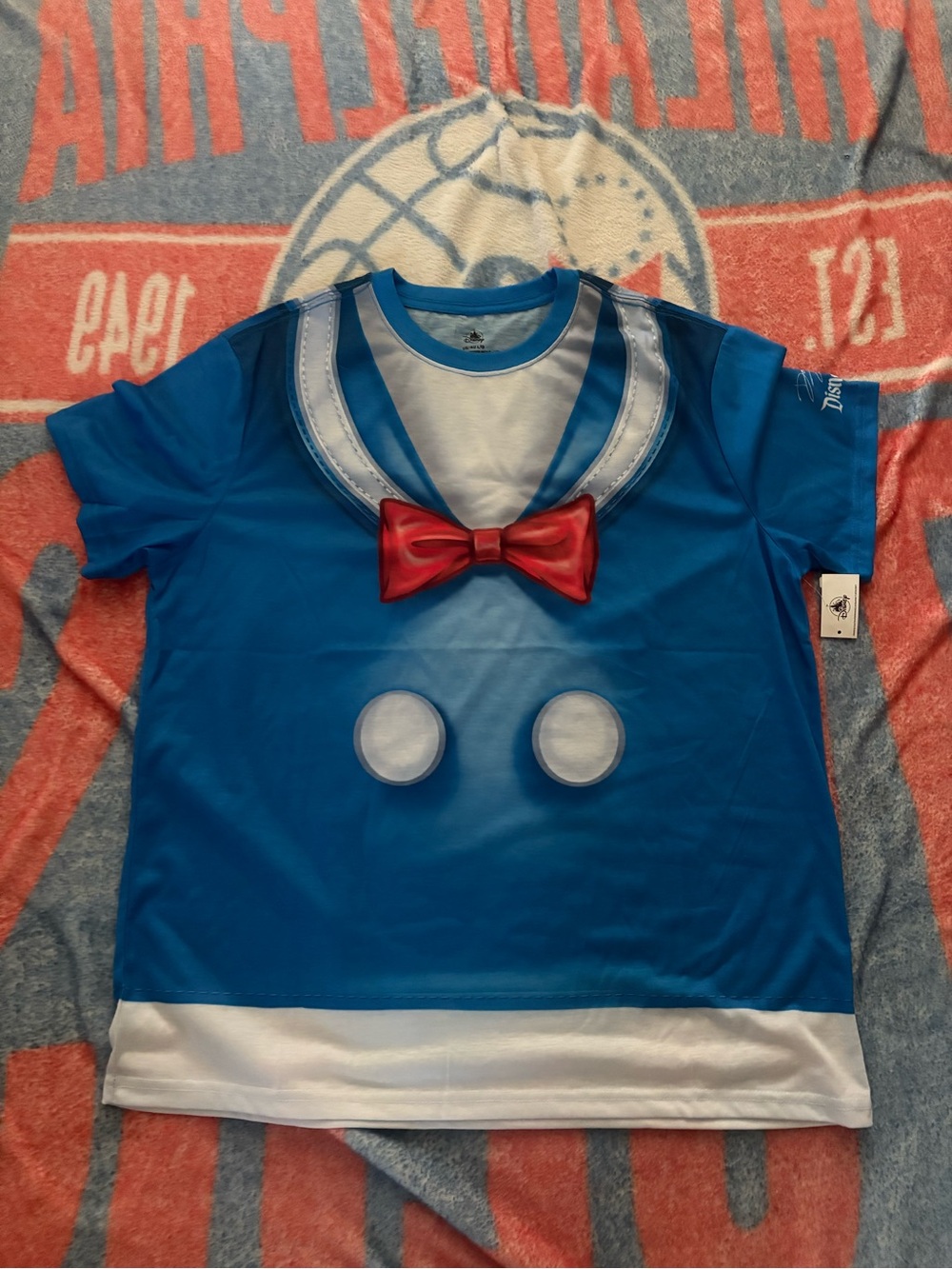 NEW Disney Parks Donald Duck Printed Costume Cosplay T-Shirt Adult Large NWT
